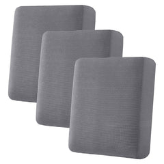 H.VERSAILTEX housse de coussin grise en vue de face, protège le canapé et modernise