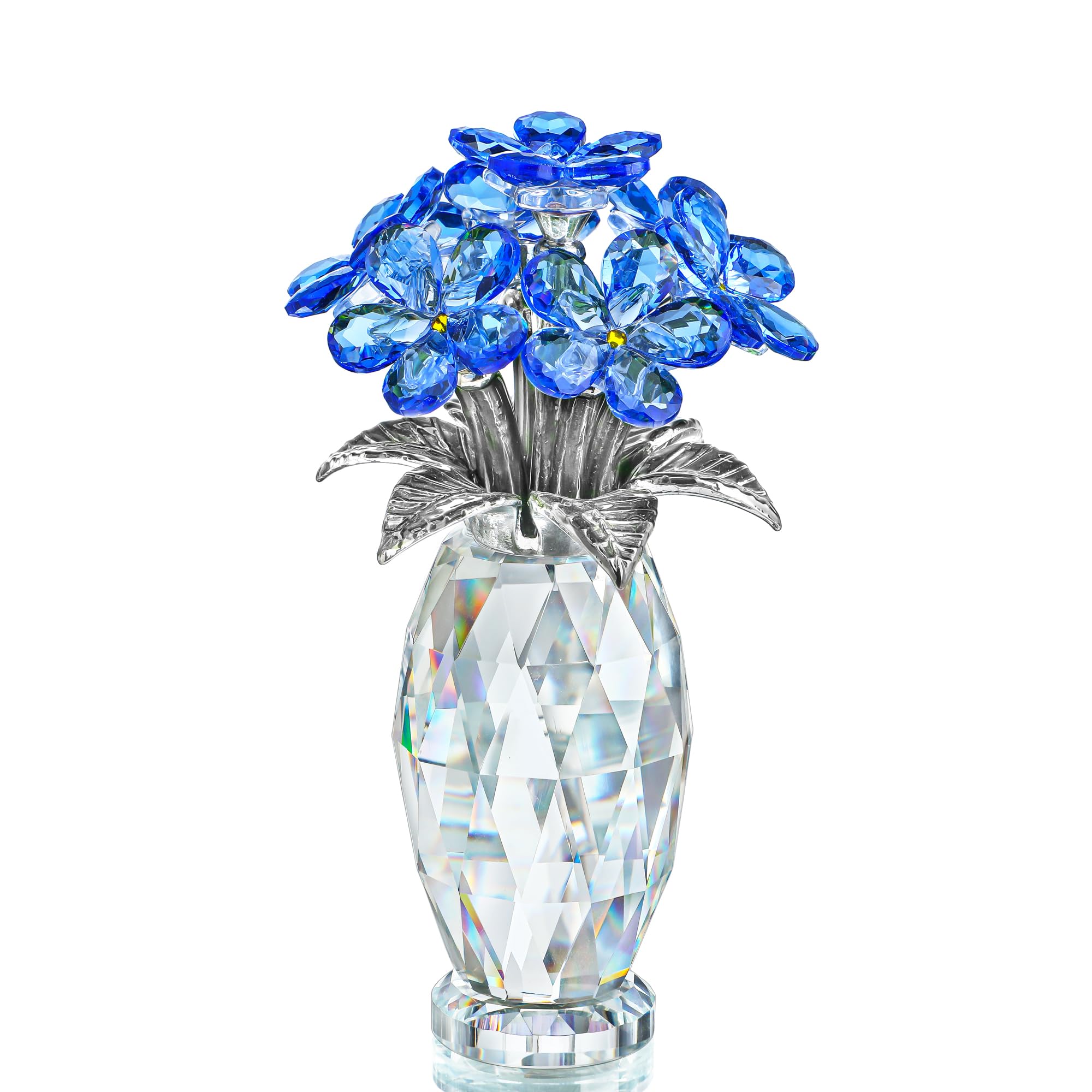 H&D HYALINE & DORA figurine face montrant cristal et élégance