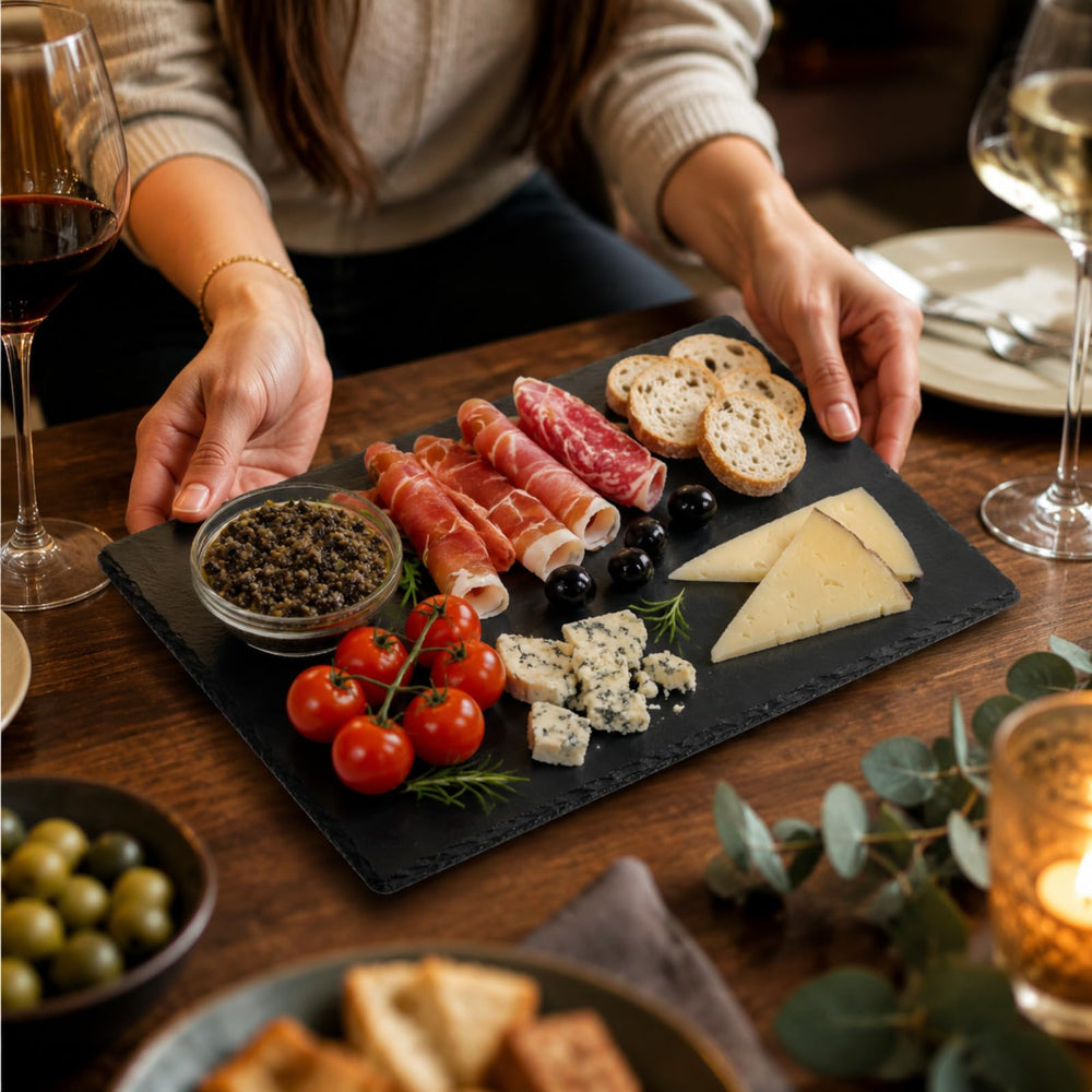 Hacaroa gros plan étiquette/inscription sur ardoise identifiant fromages