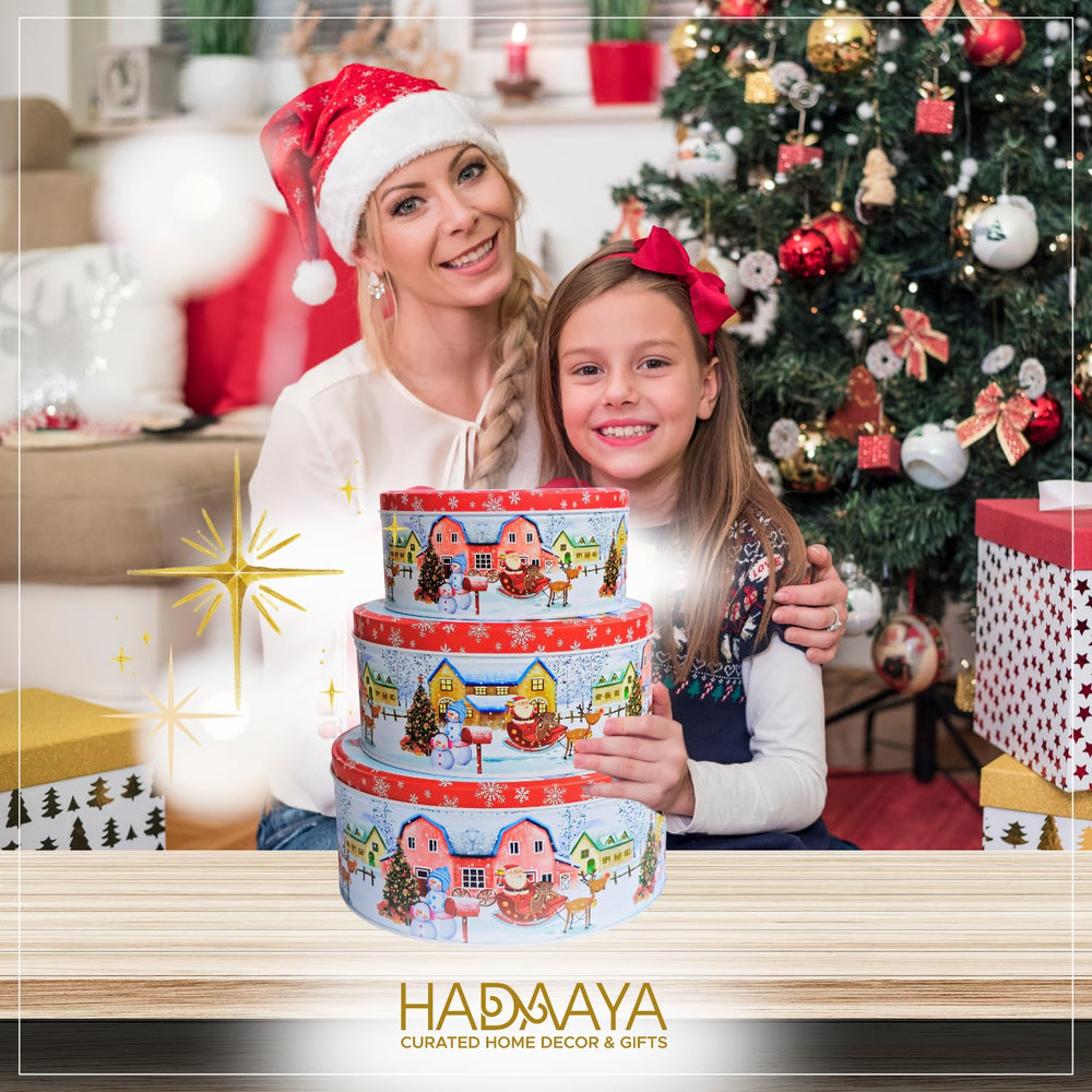 hadaaya scène de Noël sur table créant ambiance festive
