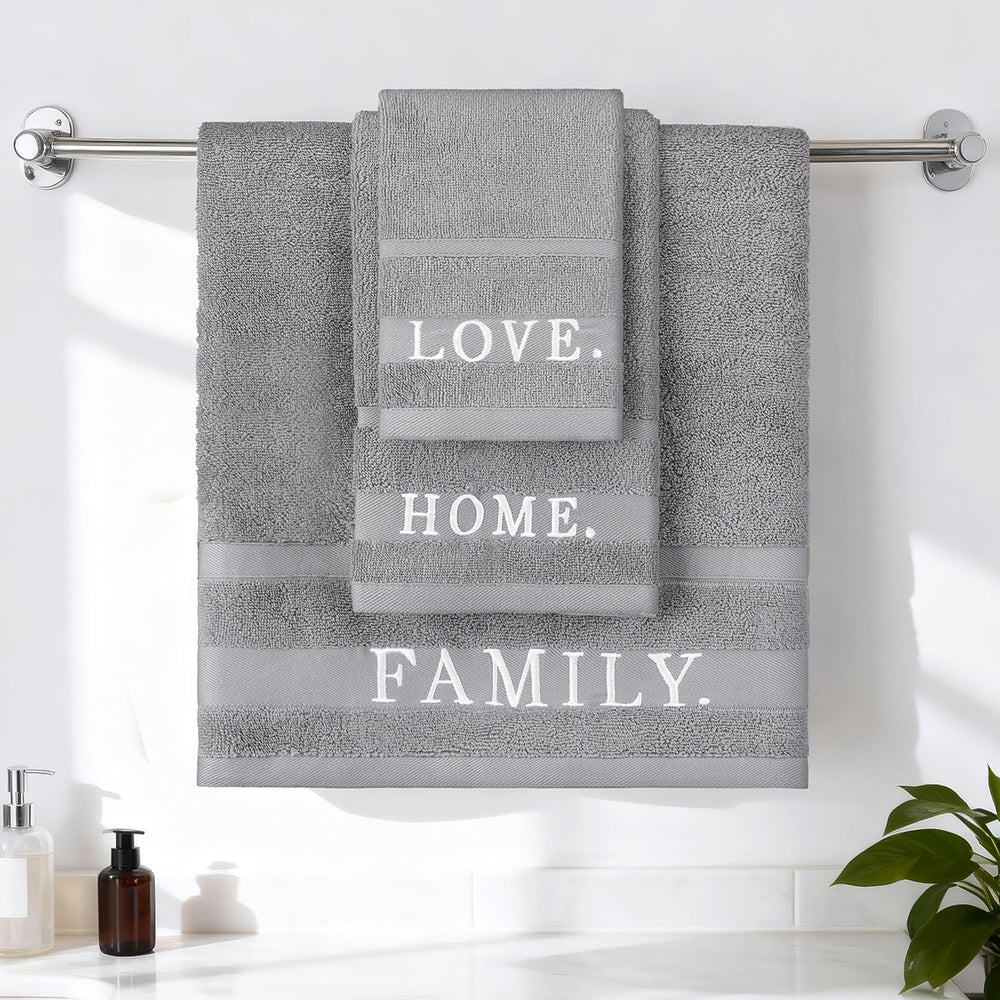 Hahafelt serviette de bain gris montrant finition et confort