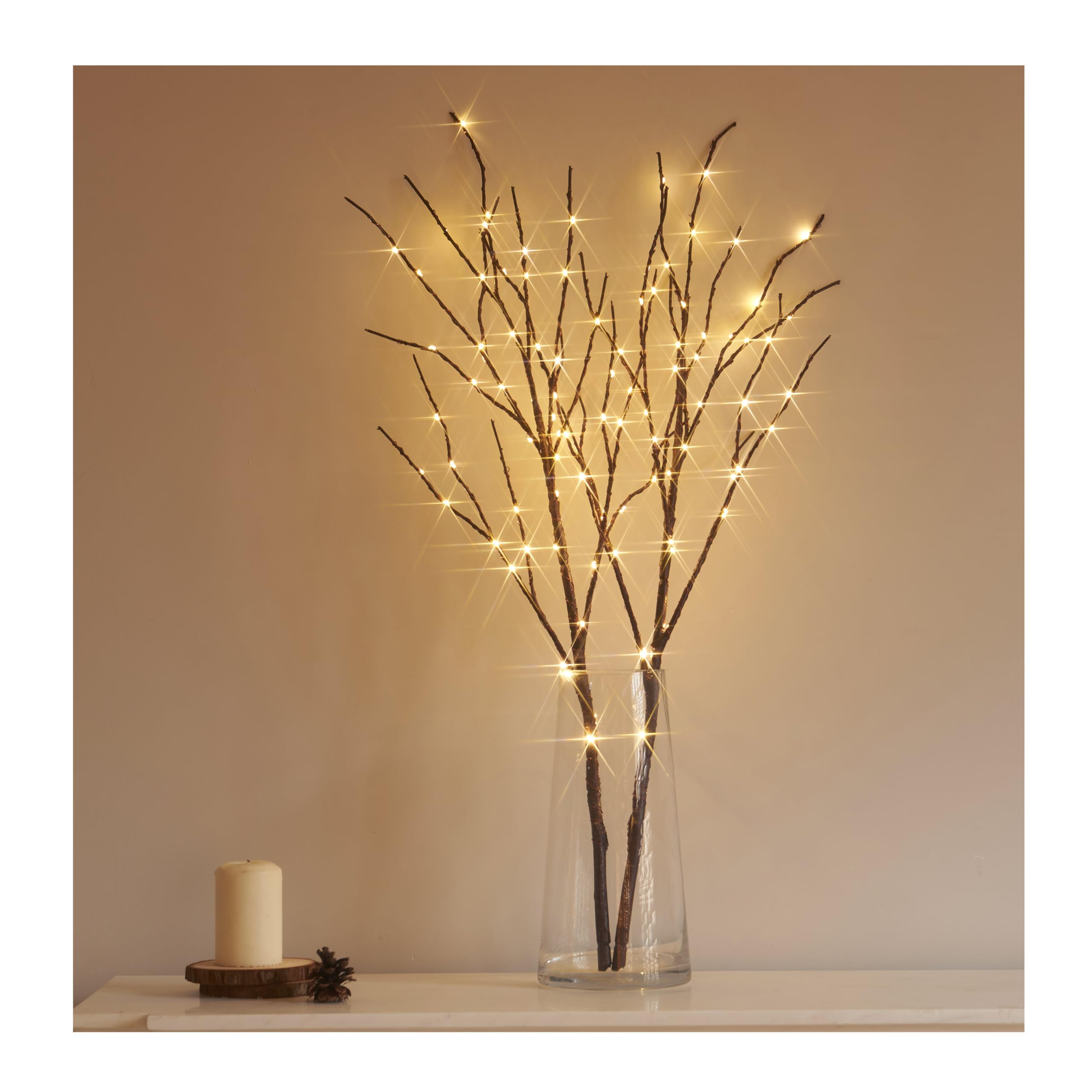 Hairui vue de face des branches lumineuses pour décoration chaleureuse