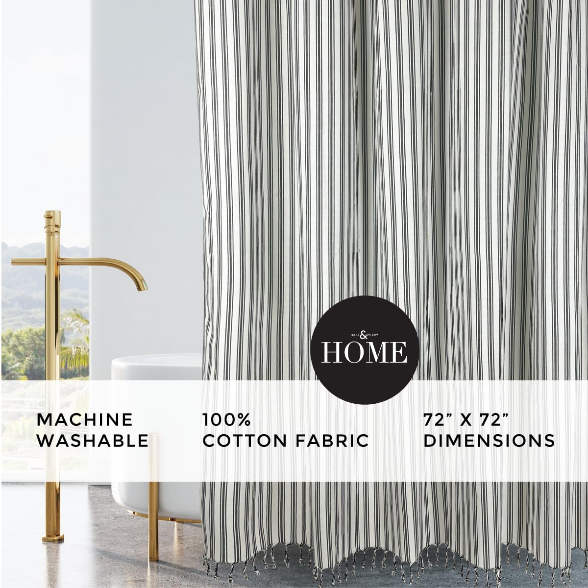 HALL & PERRY comparaison d'échelle montrant les dimensions 72 x 72 pouces pratiques