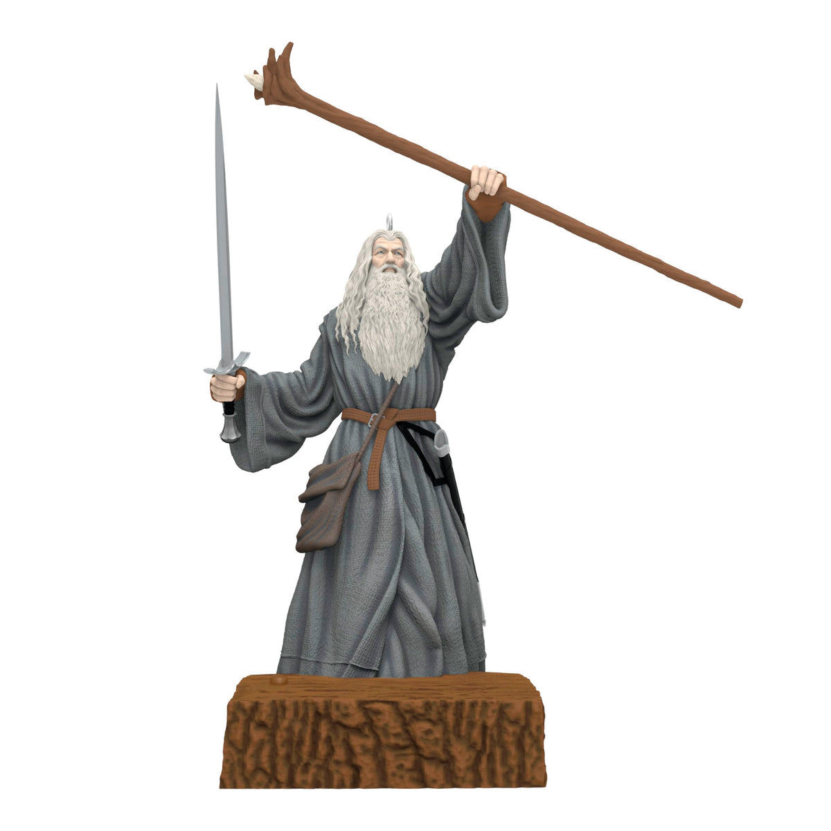 Hallmark Gandalf vue de face montrant posture et effet dramatique