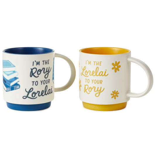 Hallmark mug face avant montrant motifs Gilmore Girls et aspect convivial