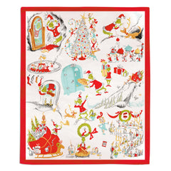Hallmark couverture Grinch pliée montrant motif et confort