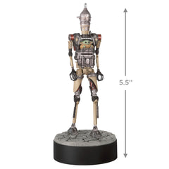 Hallmark Grogu et IG-12-base avec bouton montrant fonction sonore