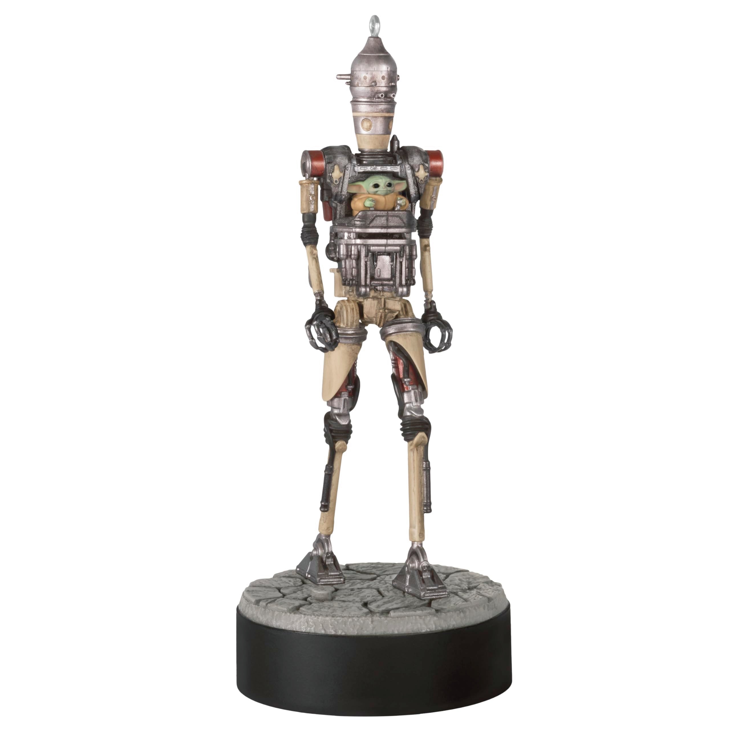 Hallmark Grogu et IG-12-face avant montrant détails, parfait pour collection