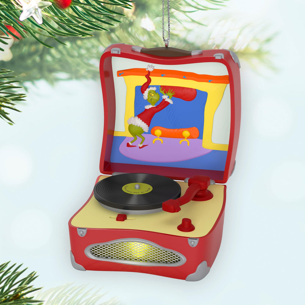 Hallmark Keepsake bras du tourne-disque en mouvement montrant activation musicale