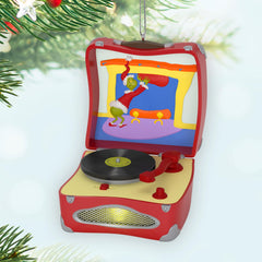 Hallmark Keepsake bras du tourne-disque en mouvement montrant activation musicale