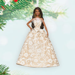 Hallmark Keepsake gros plan visage Barbie mettant en valeur le travail d'artiste
