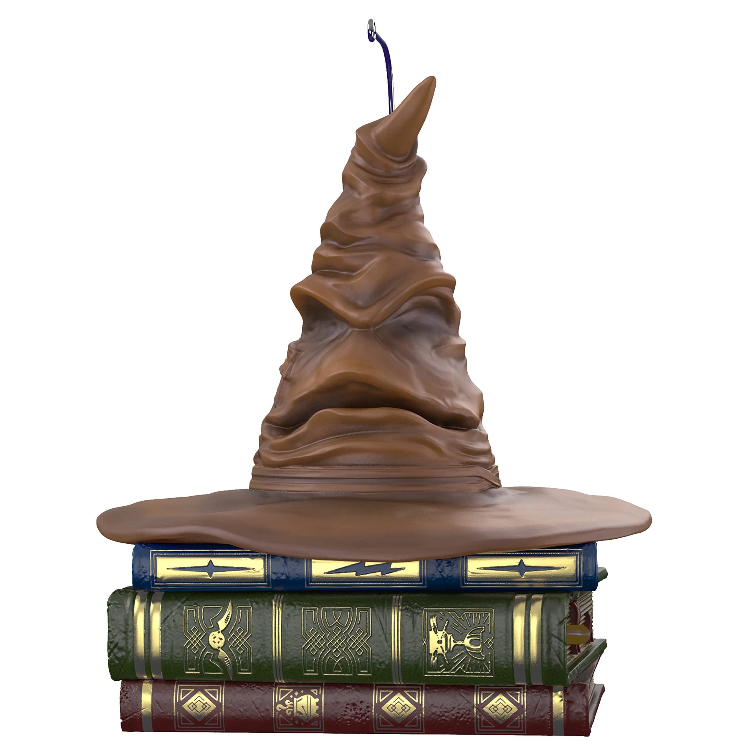 Hallmark Keepsake Choixpeau vue de face montrant sculpture détaillée et charme festif