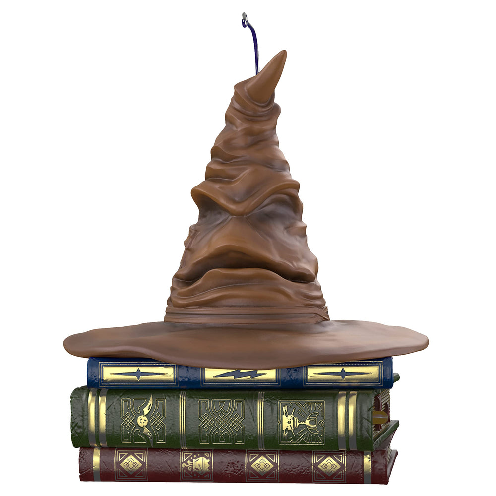 Hallmark Keepsake Choixpeau vue de face montrant sculpture détaillée et charme festif