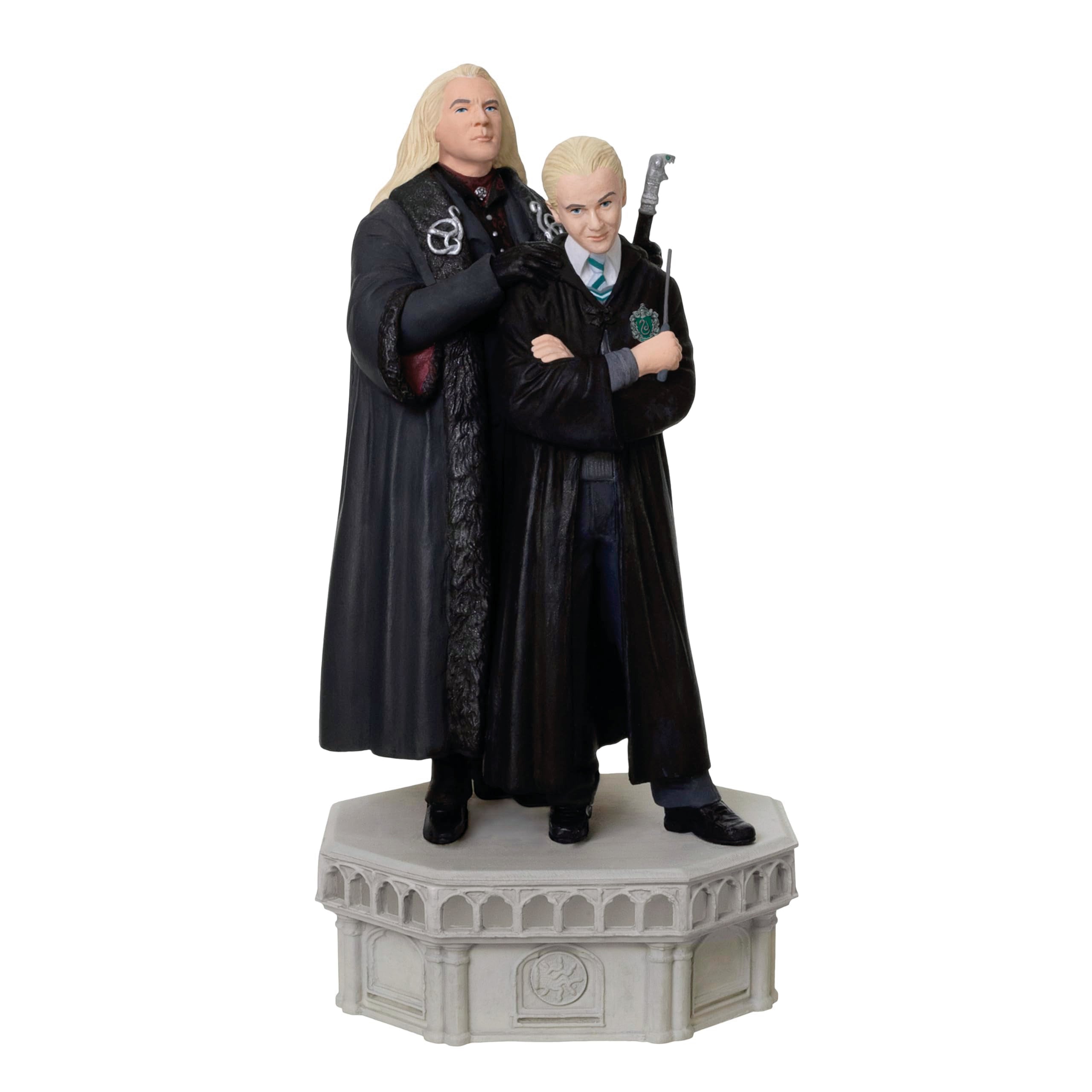 Hallmark Keepsake visage de Lucius et Draco Malfoy montrant un réalisme détaillé