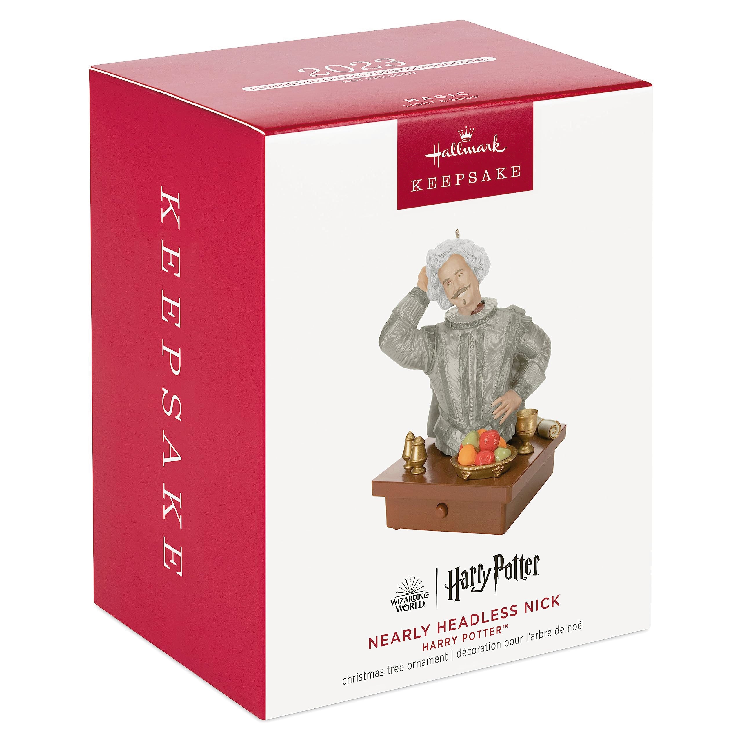 Hallmark Keepsake Nearly Headless Nick illuminé connecté au cordon montrant l'ambiance