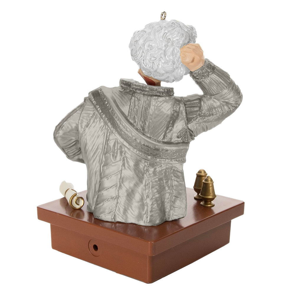 Hallmark Keepsake détail du profil de Nearly Headless Nick mettant en valeur la sculpture
