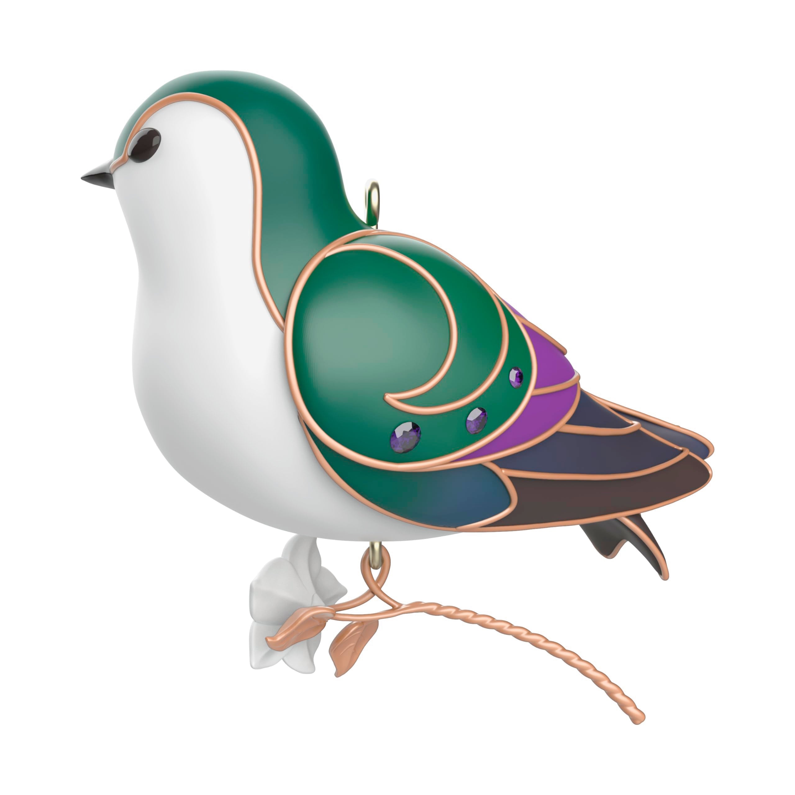 Hallmark Keepsake ornement vue de profil détaillant la peinture et la finition artisanale