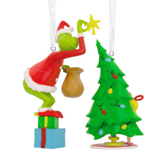 Hallmark ornement Grinch visible de face, couleur fidèle et impact décoratif
