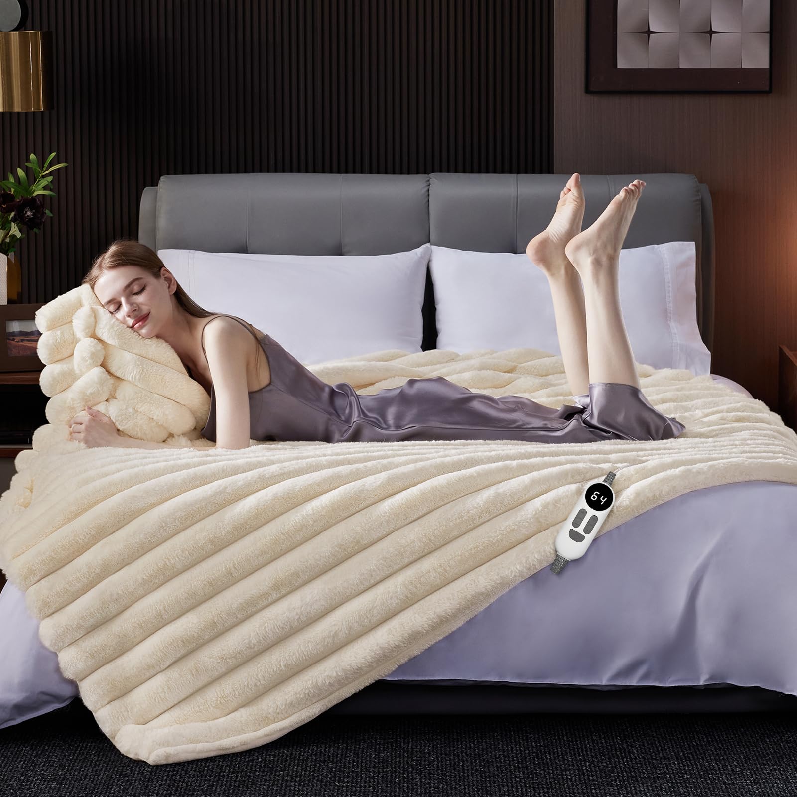 HaloRest plaid déployé sur canapé pour chaleur et style domestique