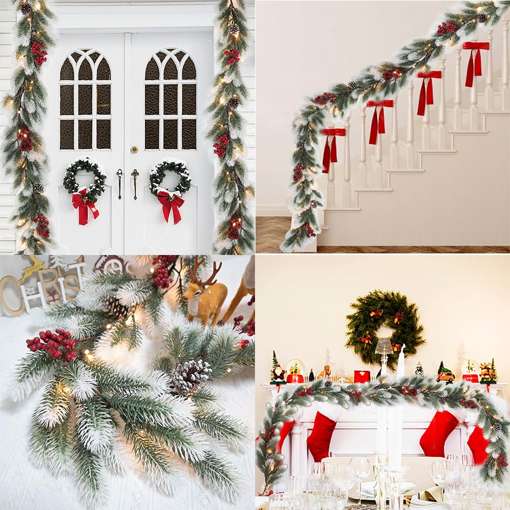 HamiFinee guirlande sur table de Noël pour centre de table festif réutilisable