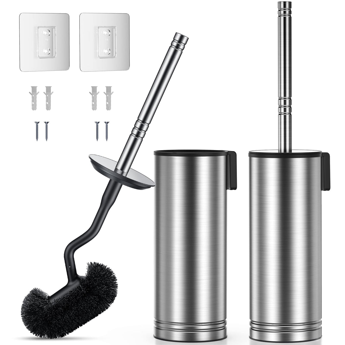 HAMITOR ensemble brosse WC et support fermé pour rangement hygiénique