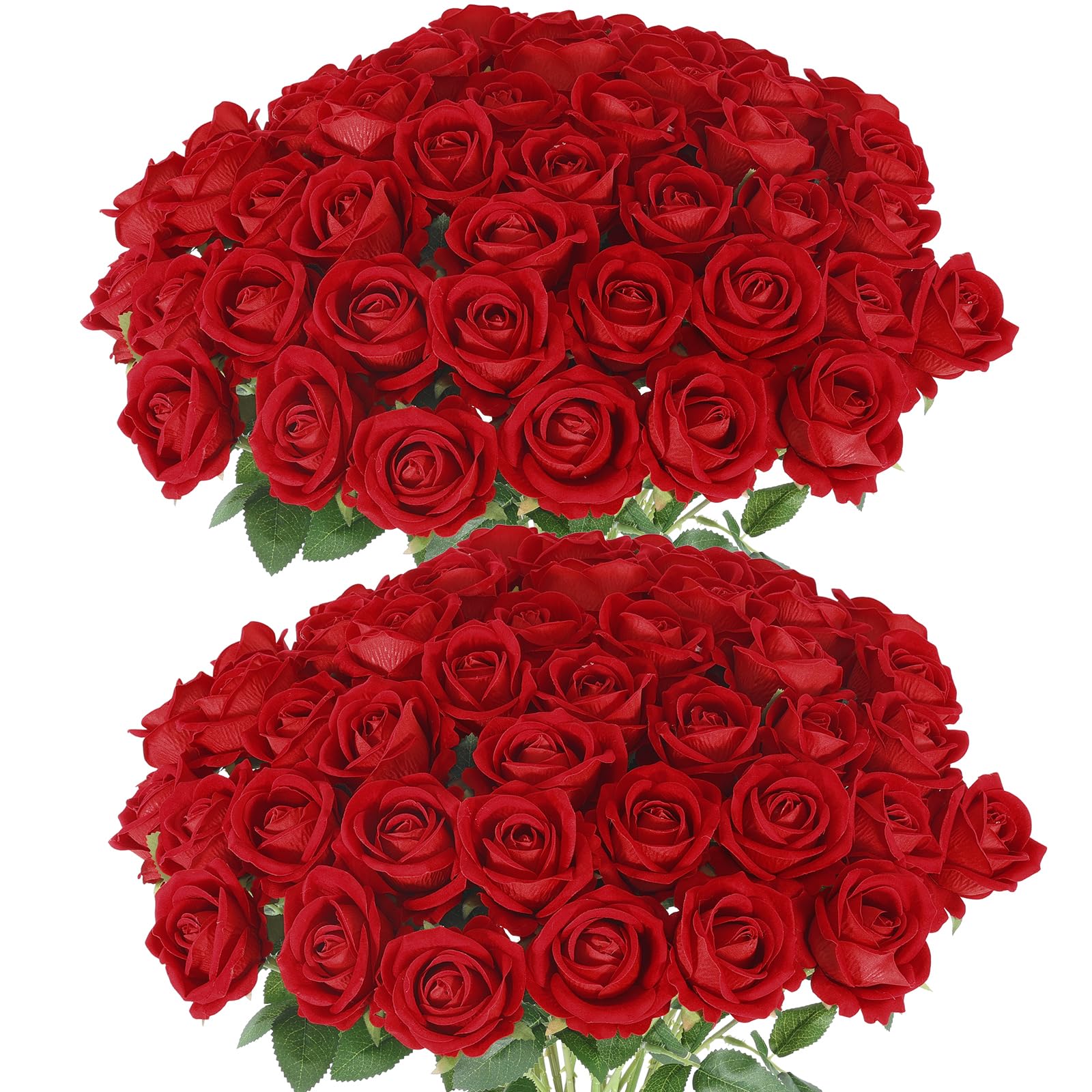 Hananona bouquet face montrant 50 roses rouges, belle présence décorative