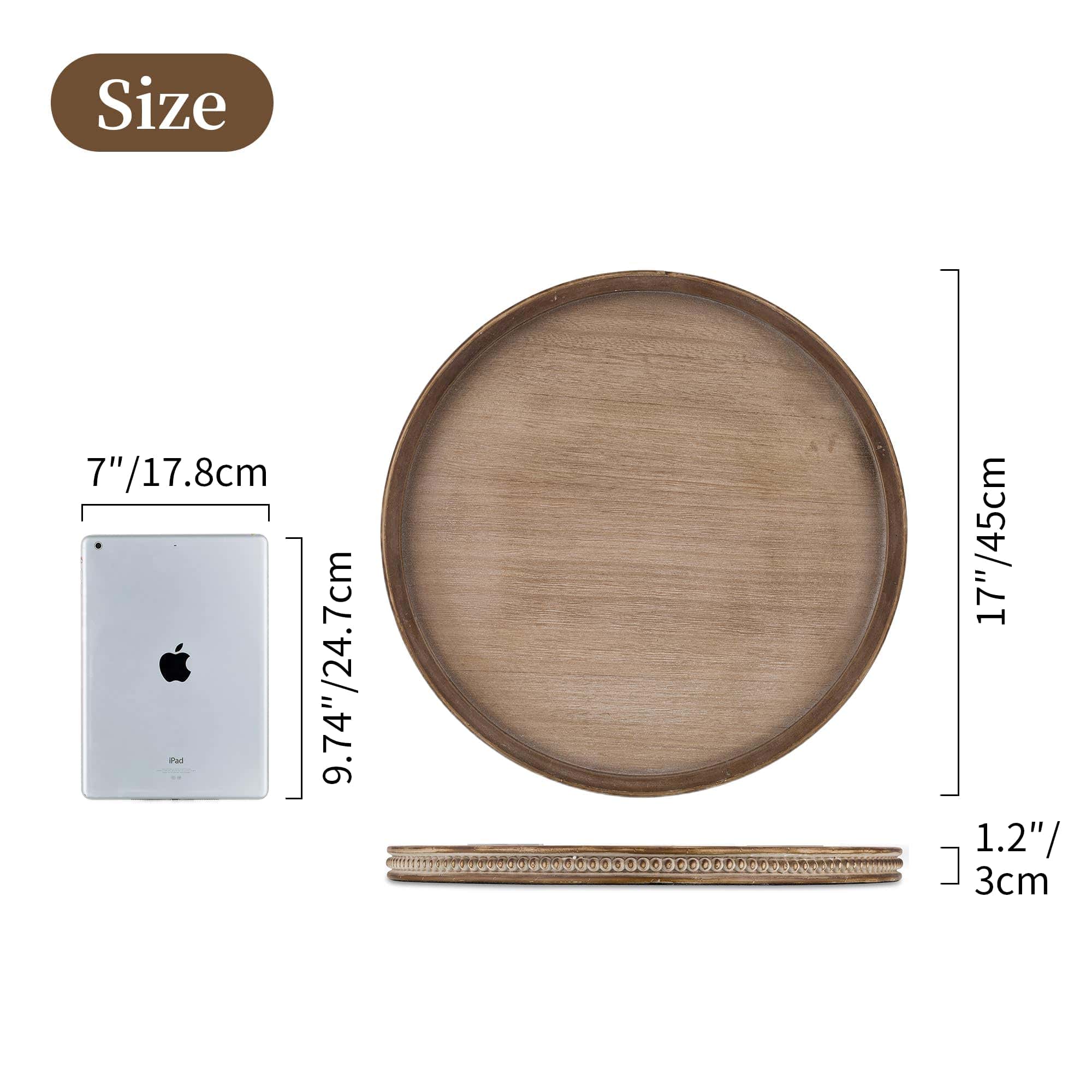Hanobe plateau en situation sur table basse apportant chaleur décorative