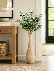 Hanobe vase garni de pampas artificielles, met en valeur la hauteur