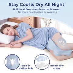 HANQIMER coussin en usage sur lit apportant soutien et alignement