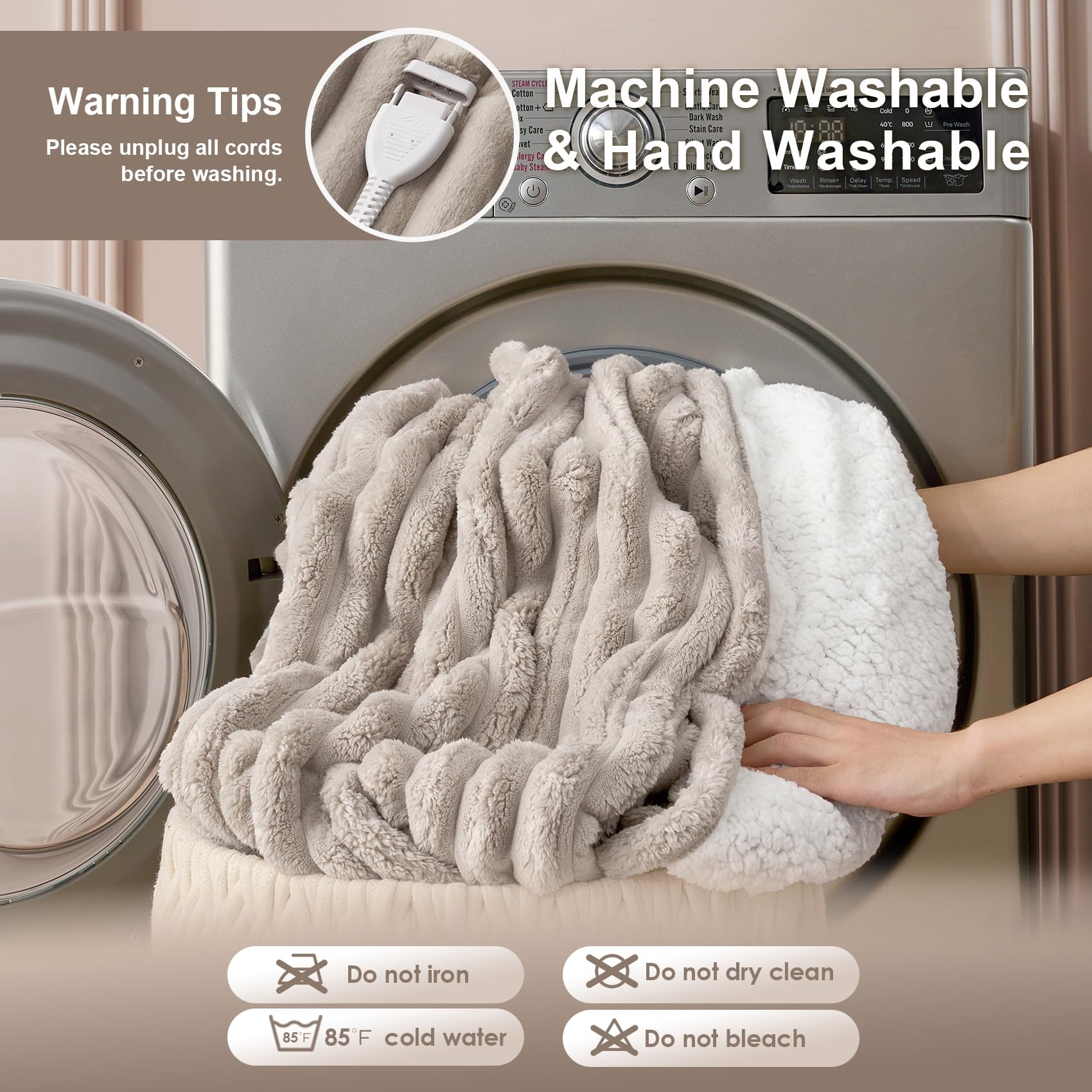 Hansleep texture des fibres réversibles polaire et sherpa pour douceur accrue