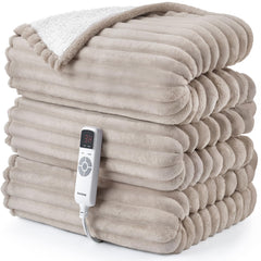 Hansleep face avant du plaid Linen montrant le tissu et le design cosy