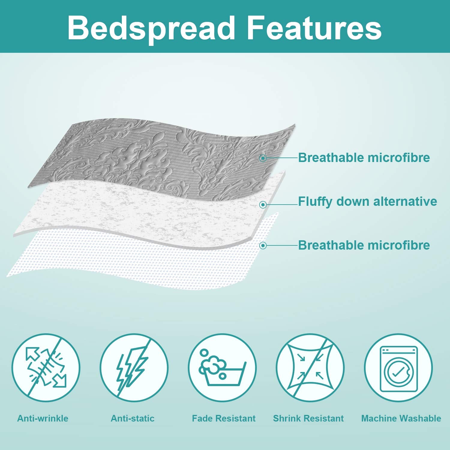 Hansleep texture microfibre douce offrant respirabilité