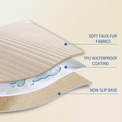 HAOMAIJIA détail texture fausse fourrure offrant confort chaud au chien