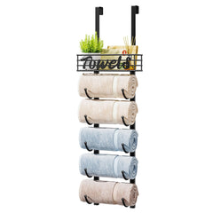 HapiRm porte-serviettes face avant montre rangement vertical et gain d’espace