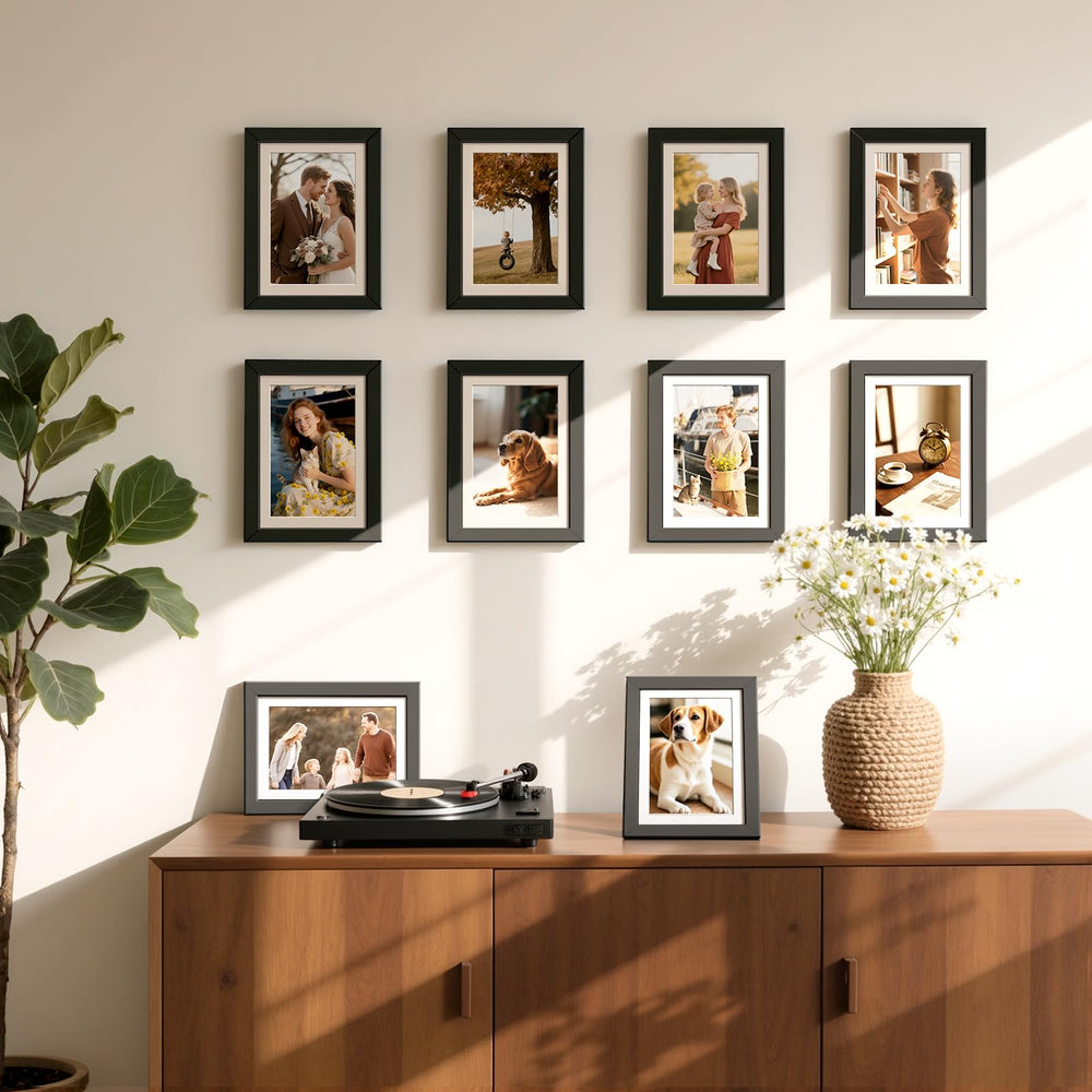 HappyHapi cadre 5x7 profil en MDF solide pour durabilité accrue