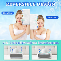 HARBOREST oreiller utilisé par un dormeur latéral, maintien de la nuque visible