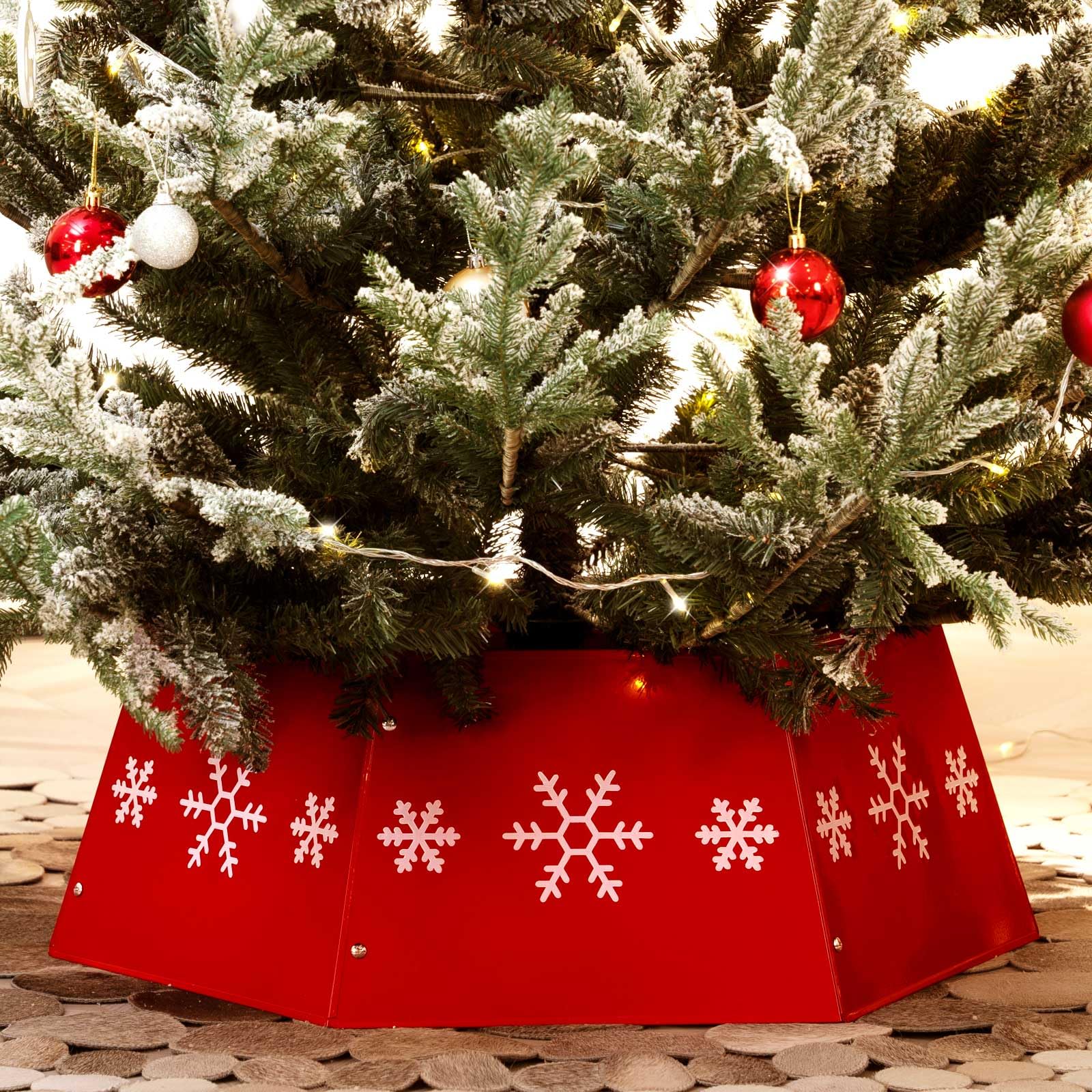 HarcoHome collerette avant emballage montrant la face hexagonale festive et gain d'esthétique