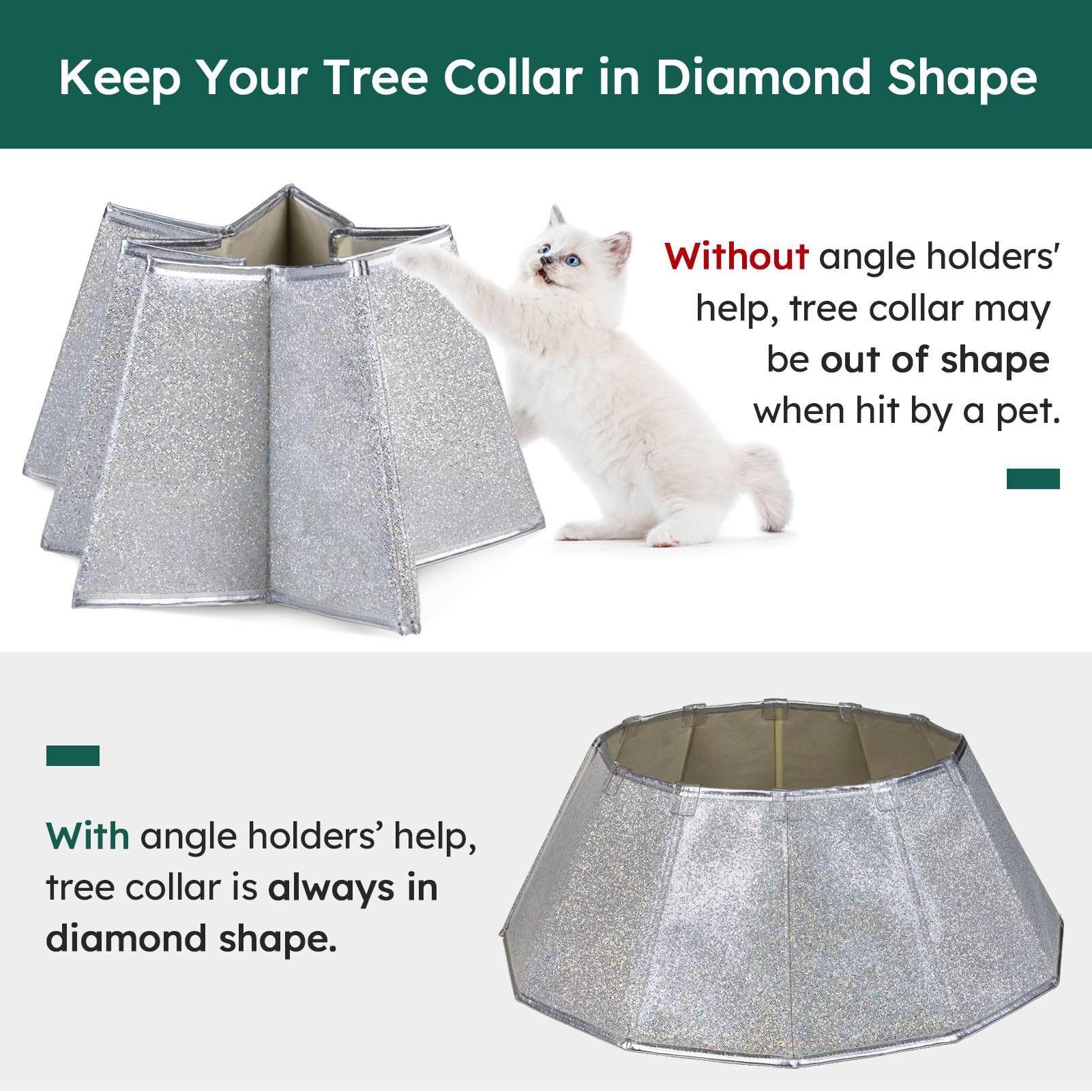 HarcoHome collarette pliée à plat pour un rangement peu encombrant