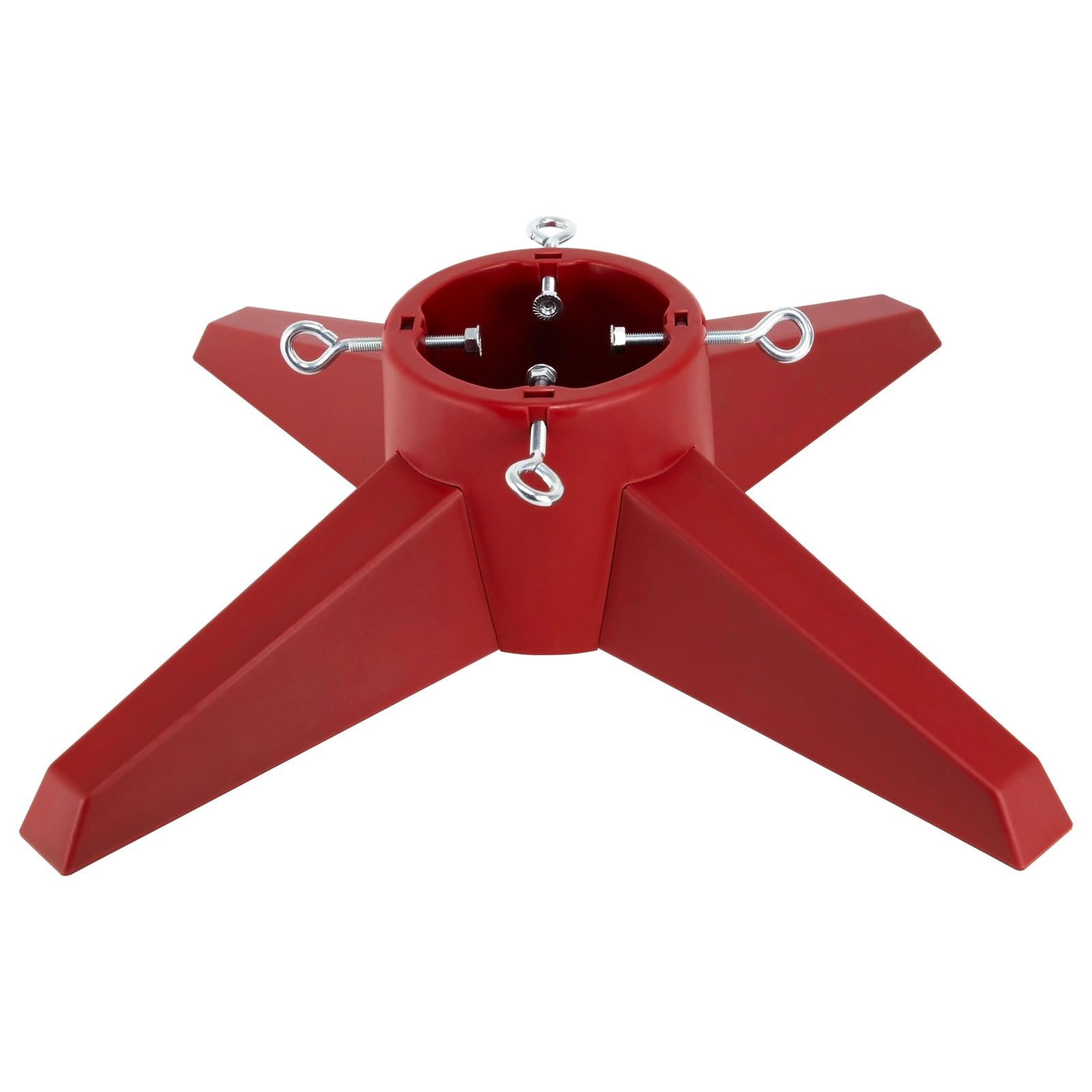 HarcoHome support sapin face avant montrant stabilité et design rouge
