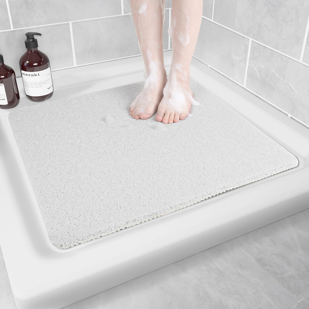 Hargiis vue avant du tapis blanc 60×60 cm montrant l'emballage et dimensions, sécurité immédiate