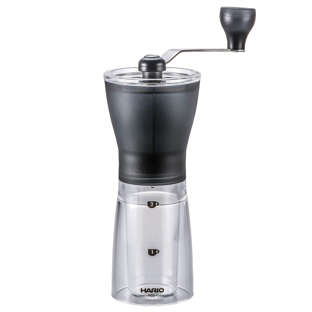 HARIO moulin face avant noir, design compact et élégant