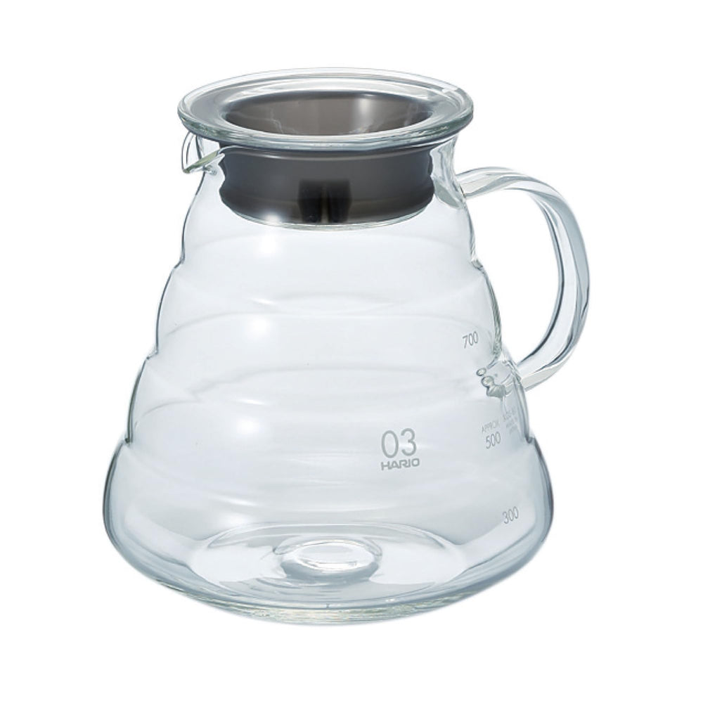 HARIO V60 Range Server face avant montrant la silhouette et capacité pour service rapide