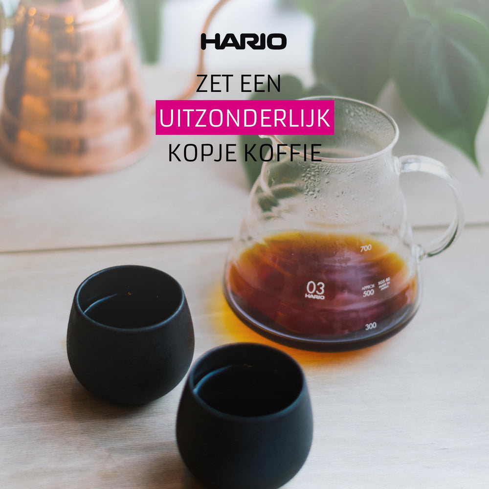 HARIO V60 Range Server posé sur une table en situation lifestyle pour service partagé