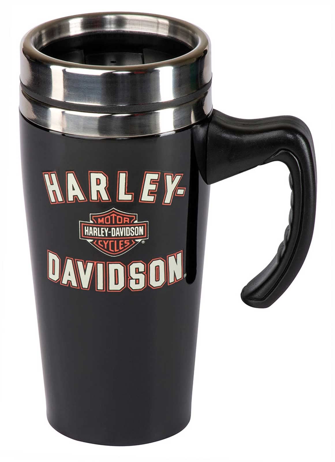 Harley-Davidson gobelet face avant avec logo Bar & Shield visible pour style officiel
