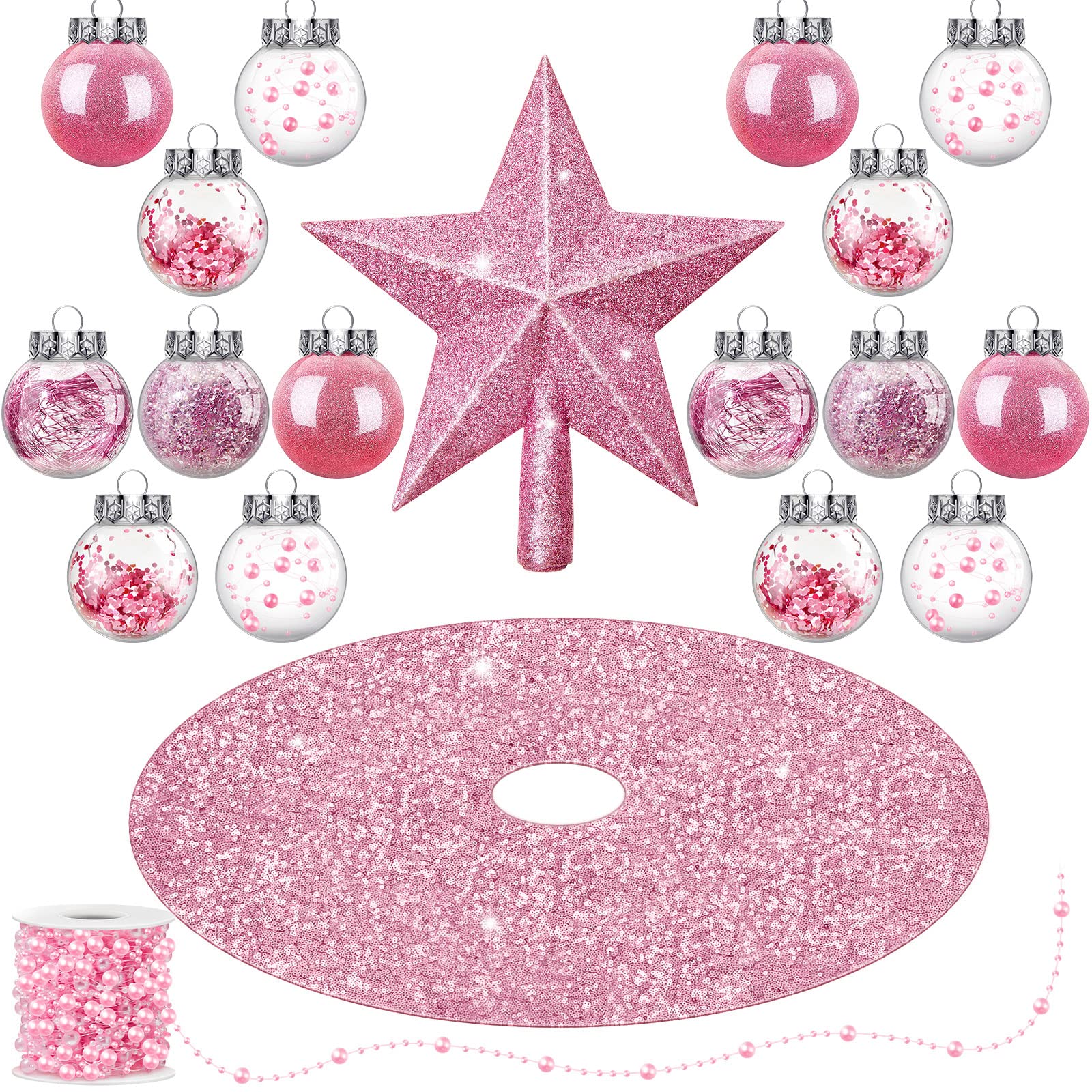 Harrycle ensemble face du lot 33 pièces pour décoration de sapin, cohérence visuelle
