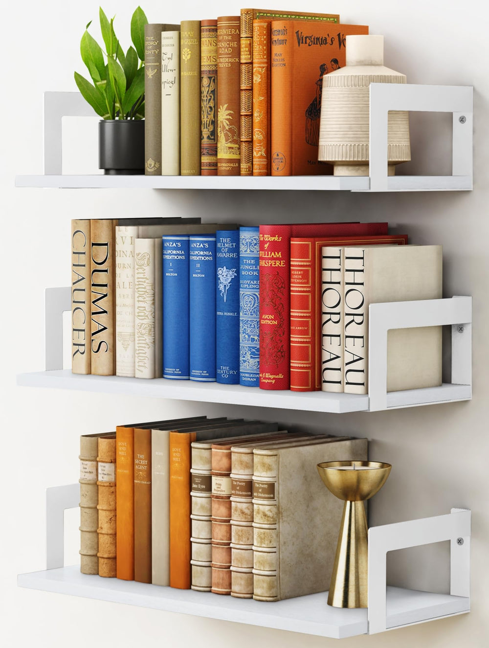 Harwaya étagère murale face blanche montrant design minimaliste et rangement