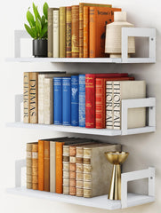 Harwaya étagère murale face blanche montrant design minimaliste et rangement