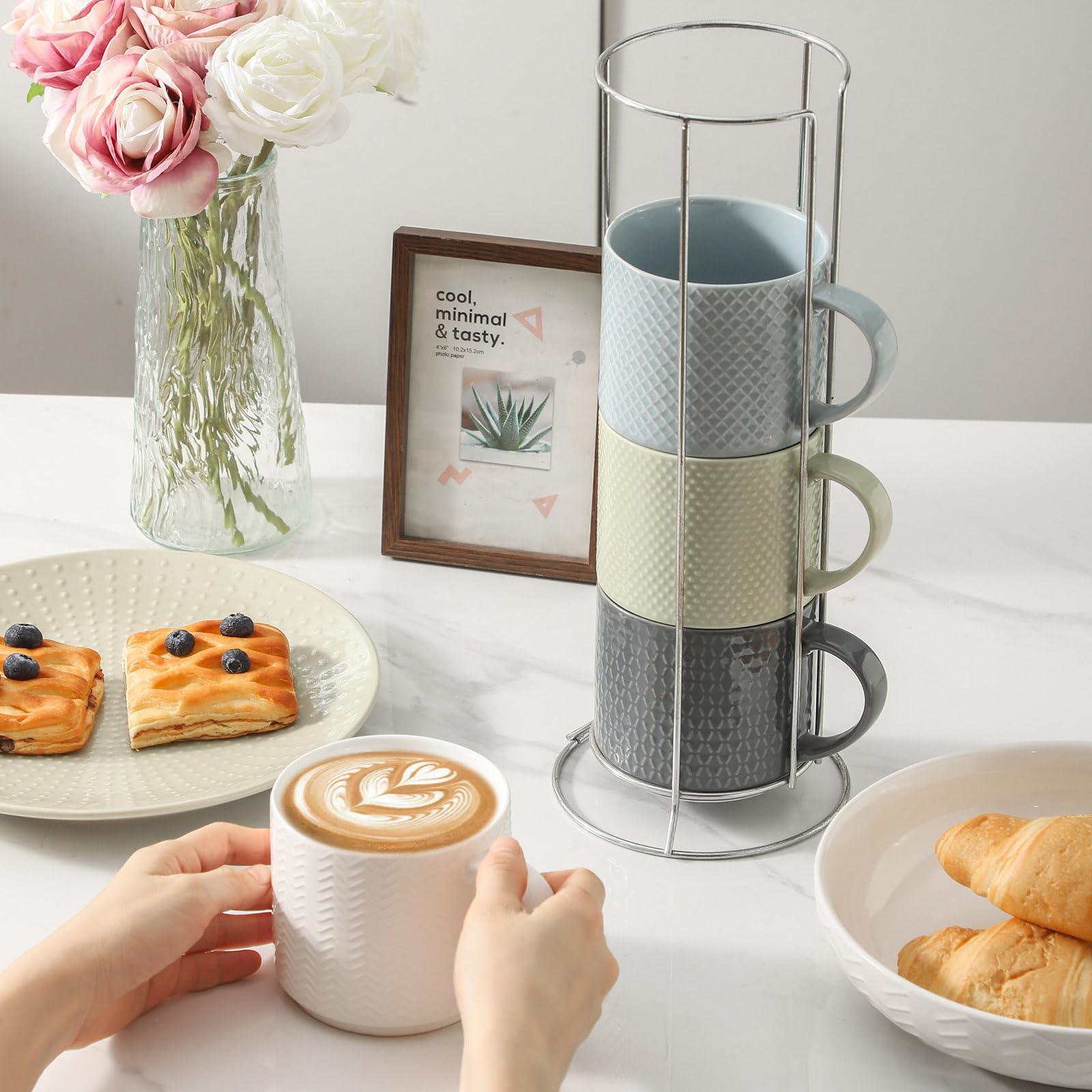 HASENSE intérieur de la tasse montrant porcelaine lisse et facilité de nettoyage
