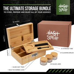 HASHSTASH trois bocaux en verre hermétiques pour conservation