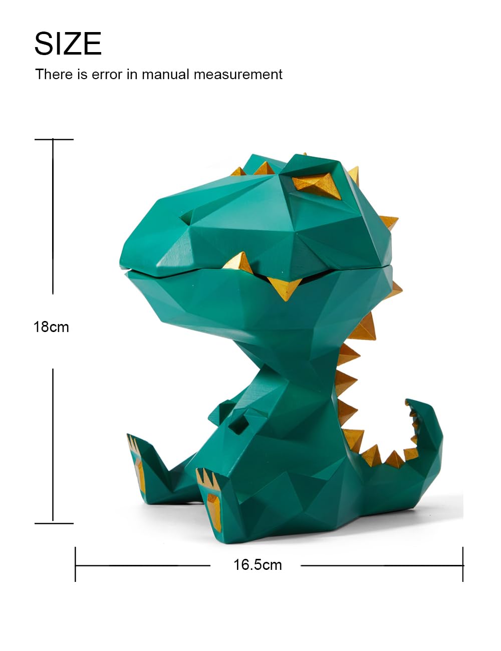 HAUCOZE dinosaure intérieur vide montrant la capacité de rangement pratique
